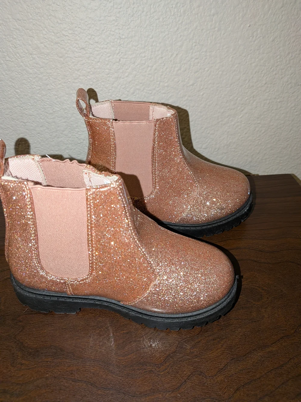Girls' Glitter Boots - Pink Rose